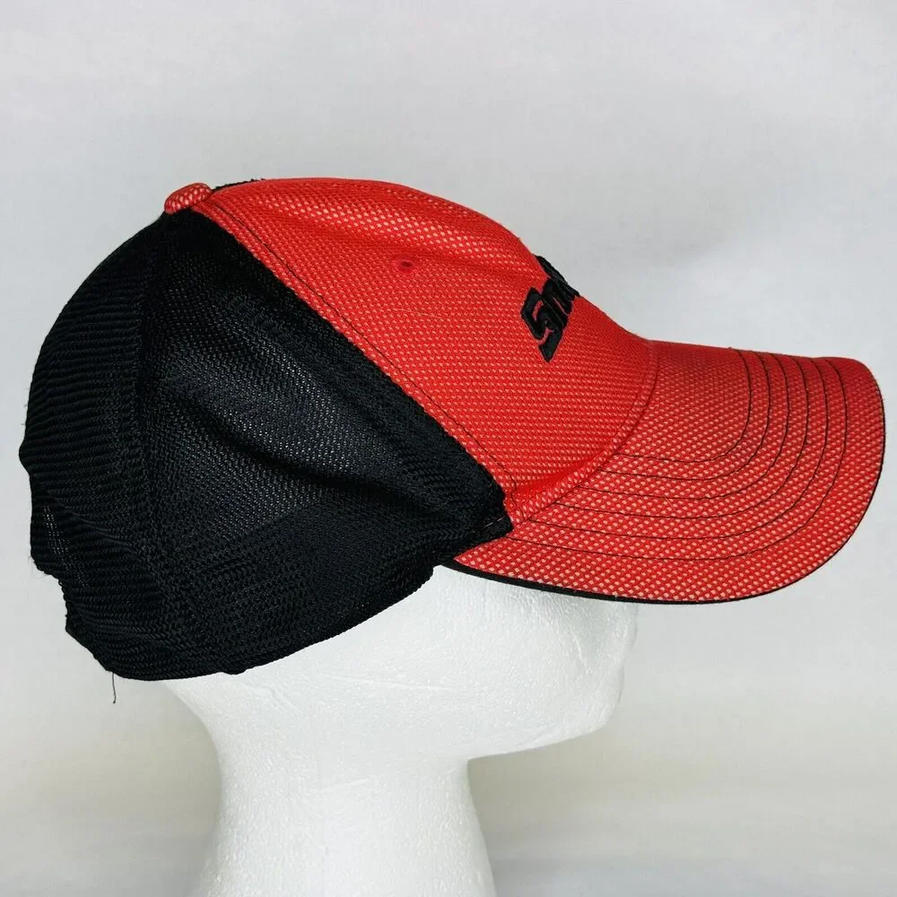 Snap-On Tools‎ Adjustable Strap Back Red Black Mesh Overlay Cap Hat